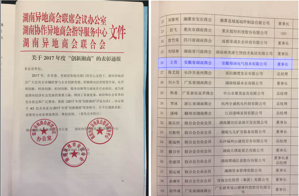 得潤(rùn)電氣 開(kāi)關(guān)柜廠家 創(chuàng)新湘商 湖南商會(huì) 聯(lián)系電話：400-0551-777 qq：3176885416